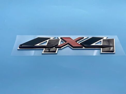 1PC Fender Rear 4x4 Emblem 3D Badge Nameplate Letter Decal Replacement for 2007-2023 Sierra Canyon Colorado 1500 2500 HD 3500 HD (Chrome Red) in Saudi Arabia