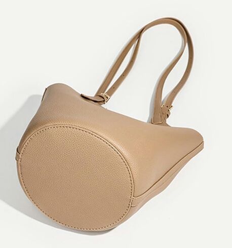 Womens PU Leather Shoulder Bag Large Bucket Tote Purse Handbag Casual Top Handle Satchel 2pcs with Adjustable Strap in Saudi Arabia
