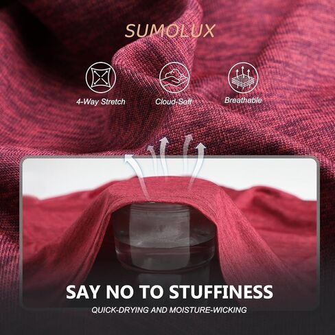 Sumolux 5 Pack Men's Active Crew Neck T Charts Dry Dry Athletic Running Gym Procleout Short Sleeve Tops Bulk in Kuwait
