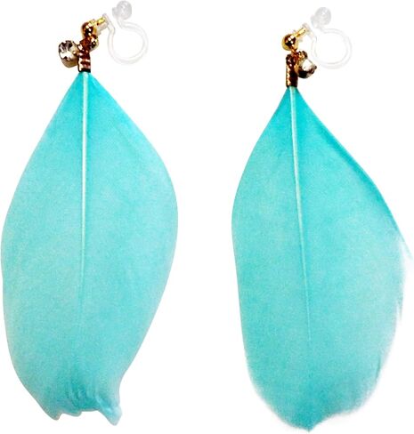 Miyabi Grace Women's Negant Dangle White Black Gold Gold Pink Green Mase غير مرئي على أقراط مريحة غير مثقوبة من ألوان ذهبية مثقوبة مظهر in Kuwait