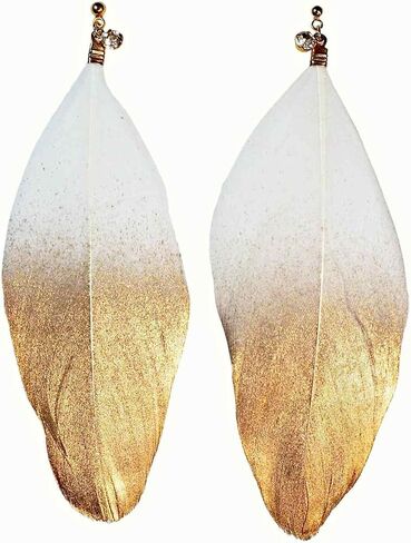 Miyabi Grace Women's Negant Dangle White Black Gold Gold Pink Green Mase غير مرئي على أقراط مريحة غير مثقوبة من ألوان ذهبية مثقوبة مظهر in Kuwait