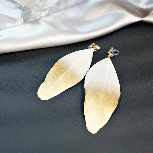 Miyabi Grace Women's Negant Dangle White Black Gold Gold Pink Green Mase غير مرئي على أقراط مريحة غير مثقوبة من ألوان ذهبية مثقوبة مظهر in Kuwait