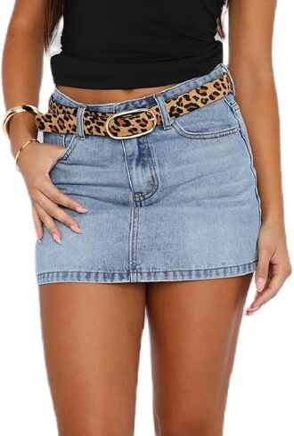 NUFIWI Women Y2K LOW WEAIST DENIM MINI VIRTTS BUNTER DOWN BODYCON PENCIL in Kuwait