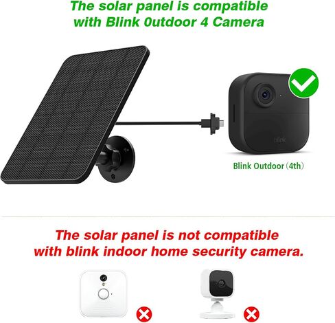 4W Solar Panel for Blink Outdoor Camera, Solar Charger with Battery Compatible with Blink Outdoor 4 (4th Gen) Camera, Waterproof Rubber Plug, 13.12ft Charging Cable in Saudi Arabia