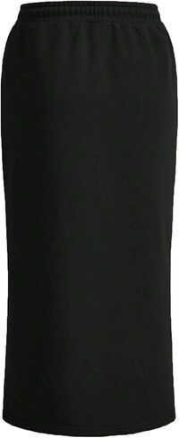 SOFIA'S CHOICE Women's Front Split Drawstring Skirt Elastic Waist Midi Skirts with Pockets in Saudi Arabia