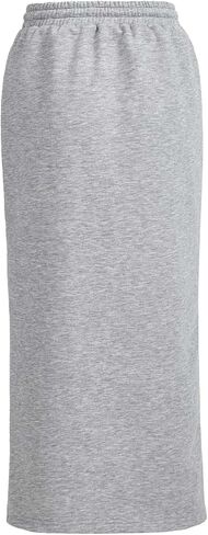 SOFIA'S CHOICE Women's Front Split Drawstring Skirt Elastic Waist Midi Skirts with Pockets in Saudi Arabia