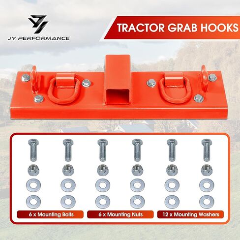 JY PERFORMANCE Tractor Grab Hooks Compact Tractor Bucket Hooks Bolt On Compatible with John Deere 1025R 2320 2520 2720 2025R 2032R 2038R 3032E 4010 4100 4110 4115 in Kuwait