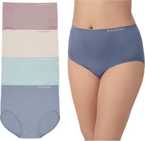 Ellen Tracy Women Full Branties Creadable Creadible Conflies 4-Pack-Pack Multipack (الحجم العادي وحجم زائد) in Kuwait