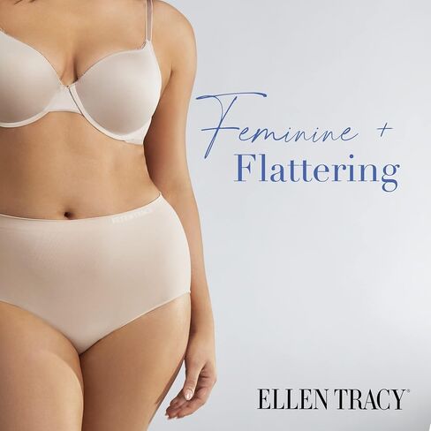 Ellen Tracy Women Full Branties Creadable Creadible Conflies 4-Pack-Pack Multipack (الحجم العادي وحجم زائد) in Kuwait