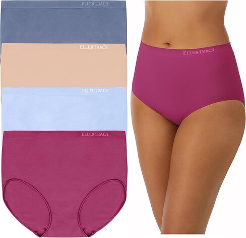 Ellen Tracy Women Full Branties Creadable Creadible Conflies 4-Pack-Pack Multipack (الحجم العادي وحجم زائد) in Kuwait