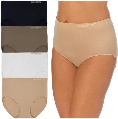 Ellen Tracy Women Full Branties Creadable Creadible Conflies 4-Pack-Pack Multipack (الحجم العادي وحجم زائد) in Kuwait