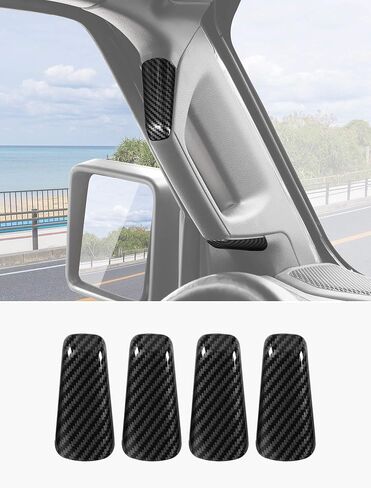 Savadicar Red Interior Accessories - A & B Pillar Grab Bar Handles Trim Set for 2018-2023 Jeep Wrangler JL JLU 4XE & Gladiator JT - Solid Color Interior Decor Upgrade Option, 8-Piece in Kuwait