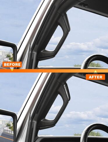 Savadicar Red Interior Accessories - A & B Pillar Grab Bar Handles Trim Set for 2018-2023 Jeep Wrangler JL JLU 4XE & Gladiator JT - Solid Color Interior Decor Upgrade Option, 8-Piece in Kuwait