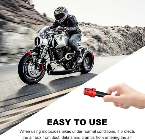 2 PCS Motorcycle Gas Caps Vent Hose, CNC Aluminum Gas Fuel Tank Caps Vent One-Way Valve Breather Hose, Universal Gas Tank Tube Hoses Breather Caps for ATV Off-Road Motorcycles (Red) in Saudi Arabia