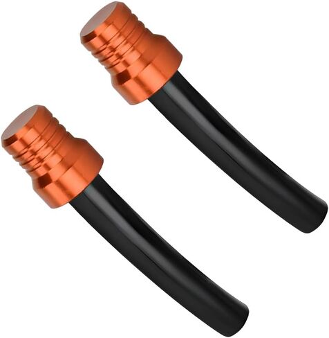2 PCS Motorcycle Gas Caps Vent Hose, CNC Aluminum Gas Fuel Tank Caps Vent One-Way Valve Breather Hose, Universal Gas Tank Tube Hoses Breather Caps for ATV Off-Road Motorcycles (Red) in Saudi Arabia