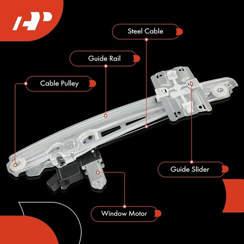 A-Premium Electric Power Window Regulator with Motor Compatible with Ford Explorer 2011-2017, Police Interceptor Utility 2013-2017, Front Right Passenger Side in Saudi Arabia