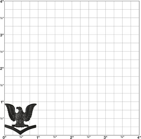 MEDALS OF AMERICA EST. 1976 Navy Collar Device: E4 Seabee - Black Metal Rank Pair in Saudi Arabia