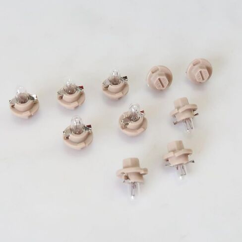 Dashboard Instrument Cluster Bulb(Set of 10pcs) 12V1.5W with Beige/Brown Socket Base Fit for BMW Replace#62111391260 (beige) in Saudi Arabia