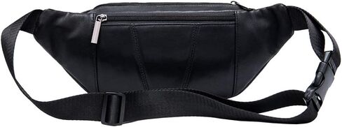 Hebetag Leather Fanny Pack Waist Bag for Men Women Travel Hiking Running Hip Bum Belt Slim Cell Phone Purse Wallet Pouch in Saudi Arabia