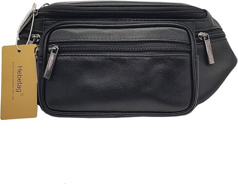 Hebetag Leather Fanny Pack Waist Bag for Men Women Travel Hiking Running Hip Bum Belt Slim Cell Phone Purse Wallet Pouch in Saudi Arabia