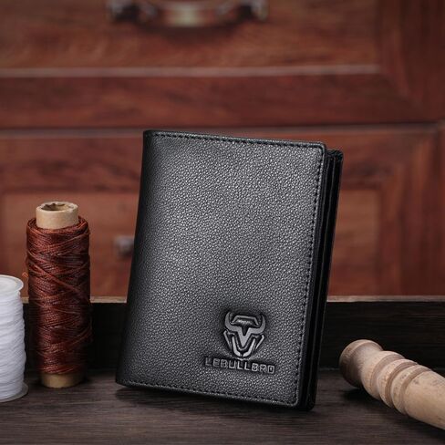 Genuine Leather Bifold Wallet RFID Blocking Wallet Large Capacity Purse Credit Card Holder for Men with 15 Card Slots (Coffee) in Saudi Arabia