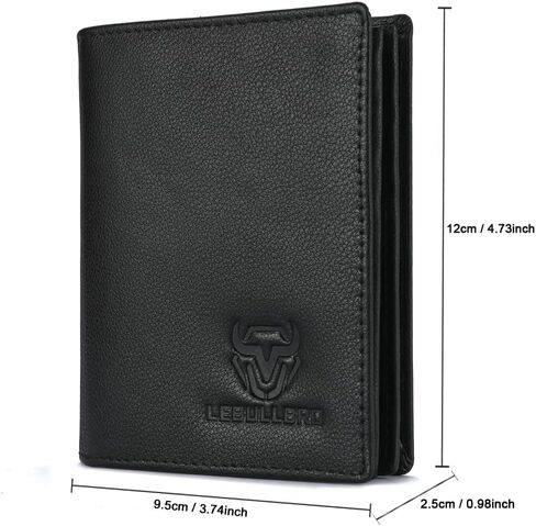 Genuine Leather Bifold Wallet RFID Blocking Wallet Large Capacity Purse Credit Card Holder for Men with 15 Card Slots (Coffee) in Saudi Arabia