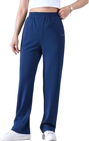Zoulee Women's Summer High Rise Drawstring-Waist Sweatpants Straight Pants in Kuwait