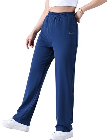 Zoulee Women's Summer High Rise Drawstring-Waist Sweatpants Straight Pants in Kuwait