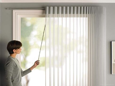 Jos & Haz Strapery Pull Rod 36 "(6 Pack)- Wand Rod Curtain Acrylic لفتح وإغلاق الستائر ، وعصاد الأقمشة متعددة الاستخدامات غير مرئية ، وركب الستار لأحفاد الستائر Grommet Rits Rods in Kuwait