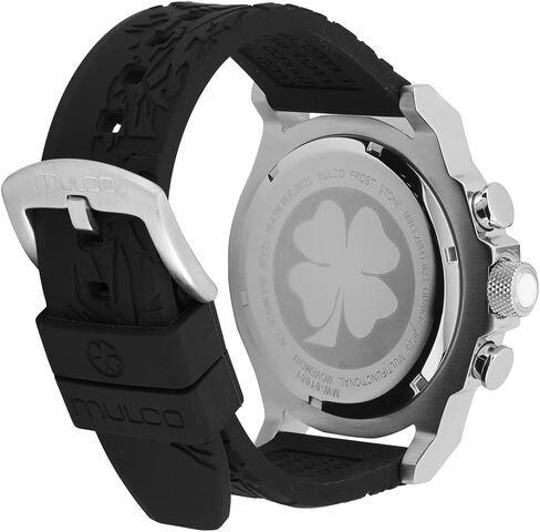 MULCO Watches for Women - Frost, Stainless Steel Case with Wrist Silicone Band, Quartz Multifunctional Movement, Large Face Analog Display, Crystals Stones,100m -Waterproof in Saudi Arabia