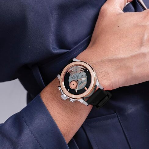 MULCO Watches for Women - Frost, Stainless Steel Case with Wrist Silicone Band, Quartz Multifunctional Movement, Large Face Analog Display, Crystals Stones,100m -Waterproof in Saudi Arabia