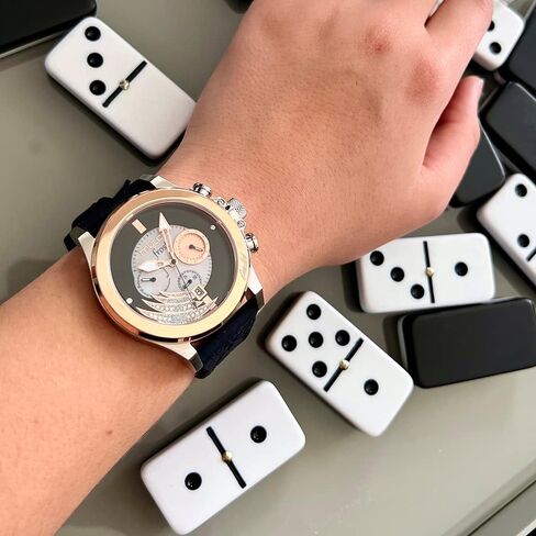 MULCO Watches for Women - Frost, Stainless Steel Case with Wrist Silicone Band, Quartz Multifunctional Movement, Large Face Analog Display, Crystals Stones,100m -Waterproof in Saudi Arabia