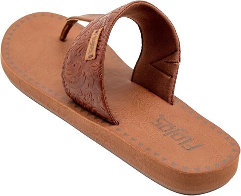 Flojos Grace Women's Hooded Thong Sandal, Tobacco Artisan in Saudi Arabia