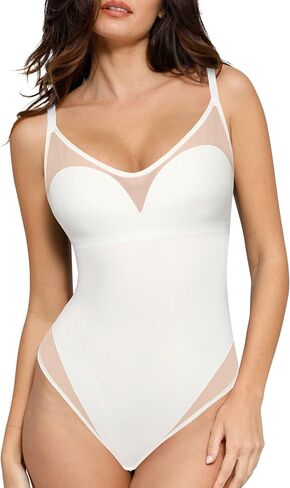 Popilush The Shapewear Bodysuit for Tummy Control Mesh Bodysuits with Build in Bra 2024 Summer Tank Top in Saudi Arabia