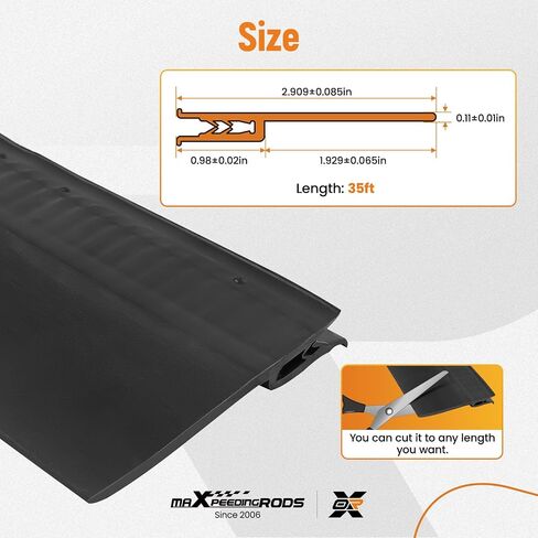 maXpeedingrods 018-546 RV Slide Out Clip Rubber Seal Weather Stripping with 2 Wiper for 35 Feet 7/16″ x 3″ for RV Camper Door Window in Saudi Arabia
