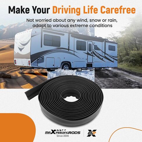 maXpeedingrods 018-546 RV Slide Out Clip Rubber Seal Weather Stripping with 2 Wiper for 35 Feet 7/16″ x 3″ for RV Camper Door Window in Saudi Arabia