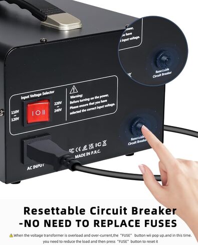 LVYUAN Voltage Transformer Converter 500 Watt Step Up/Down Convert from 110-120 Volt to 220-240 Volt and from 220-240 Volt to 110-120 Volt with US Outlet, Universal Outlet, Circuit Breaker in Saudi Arabia