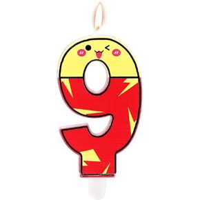 Cartoon Birthday Cake Candle, Red and Yellow Anime Candle, Decorative Birthday Cake Number Cake Topper, Cartoon Themed Party Decorations(Number 7) in Saudi Arabia