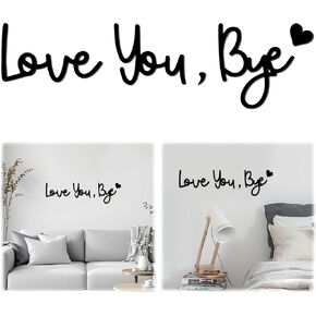 Love You Bye Wood Sign Home Decor,Above Door Topper Decoration,Boho Decor for Window Wall Express Love and Warm for Your Family Lovers,Wall Art Gift Hallway Entryway Door Decorations for House Office