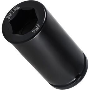 24mm Harmonic Balancer Socket 1/2" Drive Metric 6 Point Impact Socket Heavy-Duty Deep Well 24mm Crank Bolt Socket Crank Bolt Removal Tool Compatible with GM LS Engines