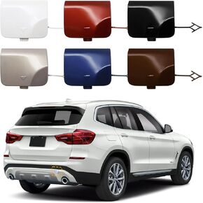 TOPUS Rear Tow Cover for 18-21 BMW X3 G01 Fit 18d 20dX 20i 20iX 25dX 30dX 30eX 30iX 2018 2019 2020 xDrive sDrive Bumper Towing Hook Eye Cap 51127953954 (Silver, Right Passenger Side)