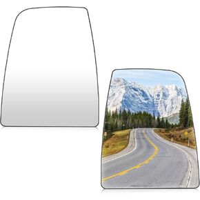 Left & Right Side Upper Rearview Convex Heated Mirror Glass With Rear Holder Fits for 2015-2022 Ford Transit-150 250 350 HD for CK4Z17K707B CK4Z17K707D 1 Pair