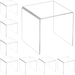 Qwork Clear Riseers Square Square ، 8 عبوات 4 "× 4".