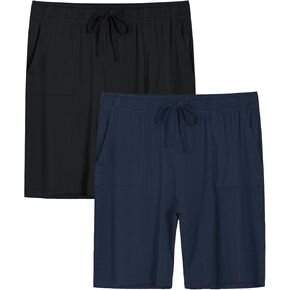 Latuza Men's Bamboo Viscose Sleep Lounge Shorts with Pockets