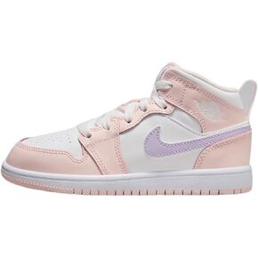 NIKE Air Jordan 1 Mid Pre School Pink Wash/Violet Frost-White FD8781-601 12c