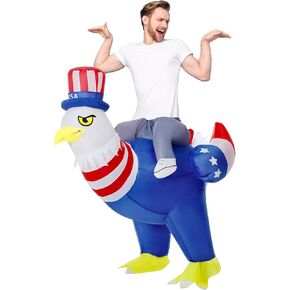 Inflatable Eagle Bald Bird Costume for Adult Independence Day Blow up Bald Costumes for 4th of July Halloween Party in Saudi Arabia