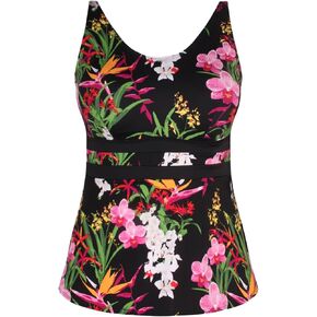 Septangle Blouson Swim Tops Top Top Top فقط طاقم الرقبة تحت الأركان Tankini أعلى بدلة السباحة ذات الخصر العالي