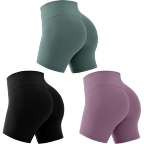 FEYHAY 3 Pack Capri Leggings for Women - High Waisted Yoga Pants Buttery Soft Stretchy Workout Running Cycling