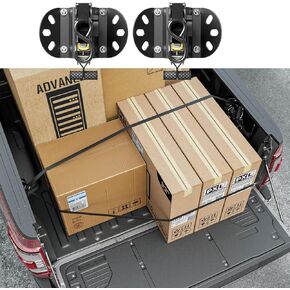 2PCS Retractable Ratchet Straps Compatible with 2015-2025 Ford F150 Retractable Tie Down Straps Replacement for 2015-2025 Ford F-150 Accessories