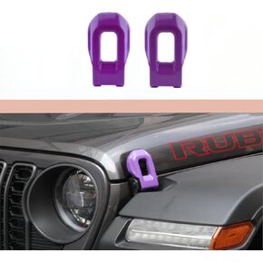 JL Hood Latches محرك بوكلي بونيت محرك محرك محرك تغطية تناسب لعام 2018-2024+ جيب رانجلر JL JLU Gladiator JT 4XE الملحقات الخارجية الأحمر
